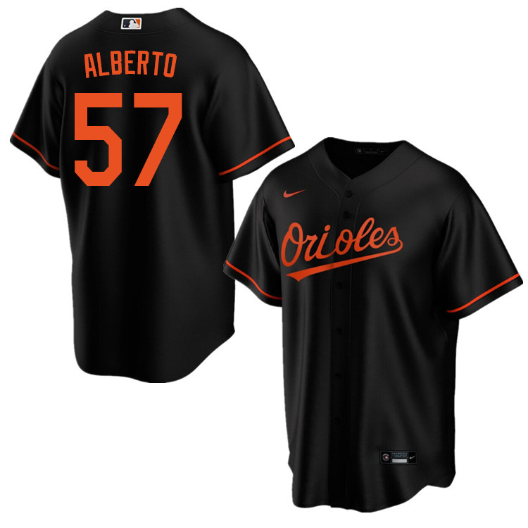 Nike Men #57 Hanser Alberto Baltimore Orioles Baseball Jerseys Sale-Black
